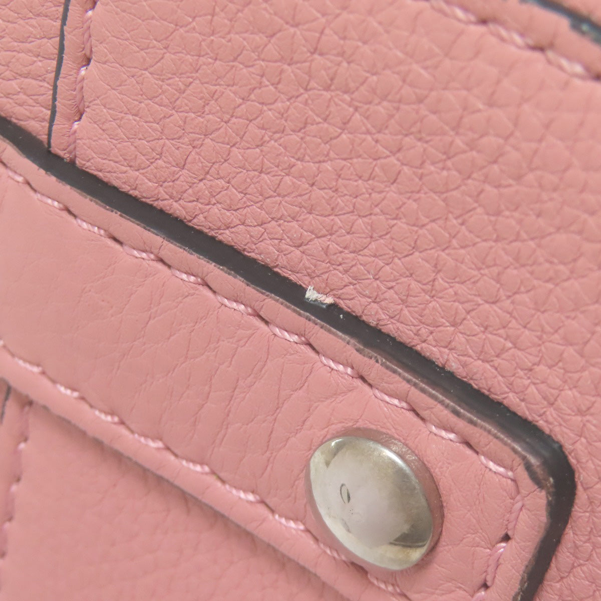 BURBERRY Handbag leather pink 2WAY Women Used Authentic