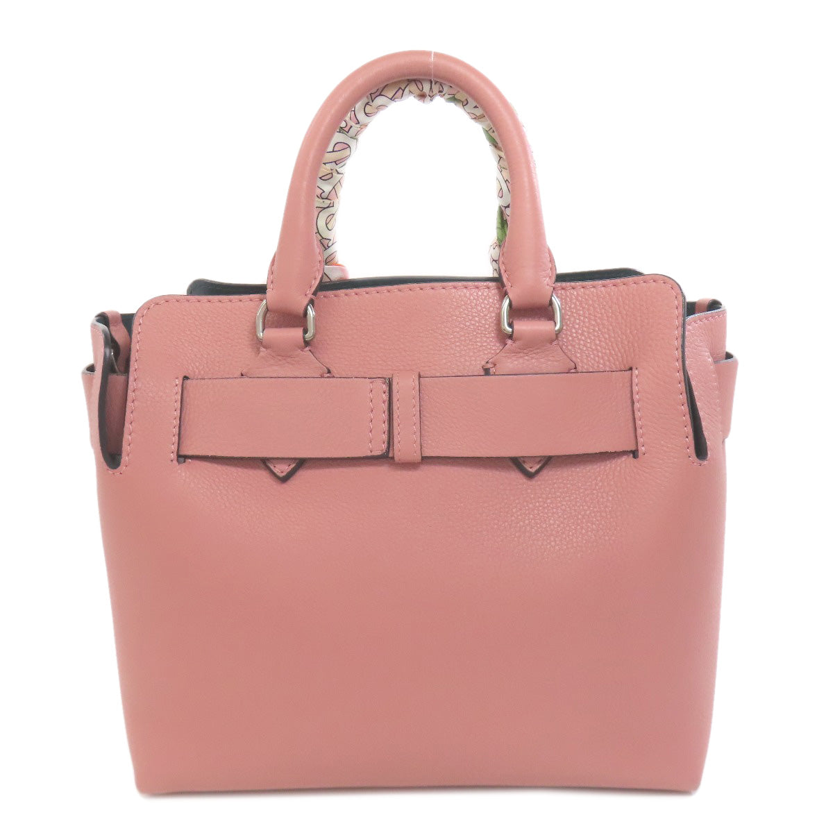 BURBERRY Handbag leather pink 2WAY Women Used Authentic