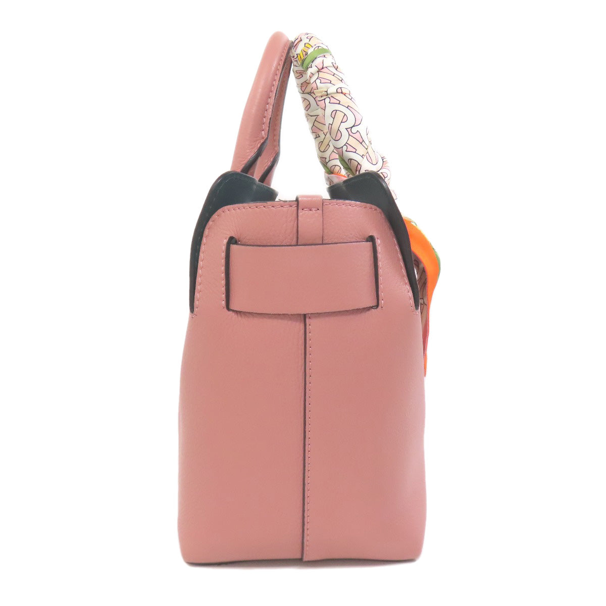BURBERRY Handbag leather pink 2WAY Women Used Authentic
