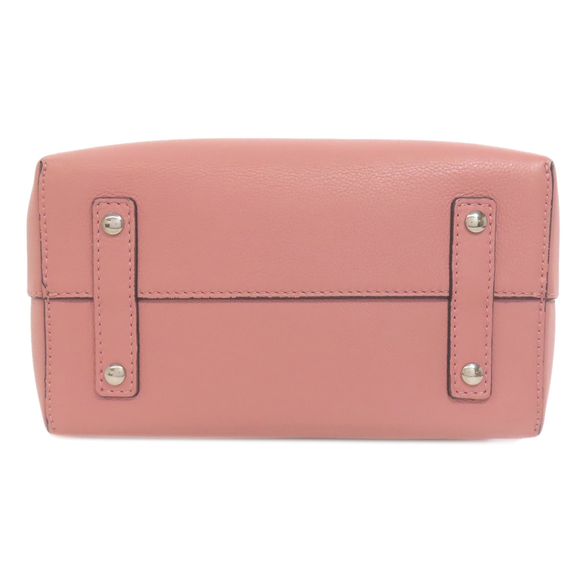 BURBERRY Handbag leather pink 2WAY Women Used Authentic