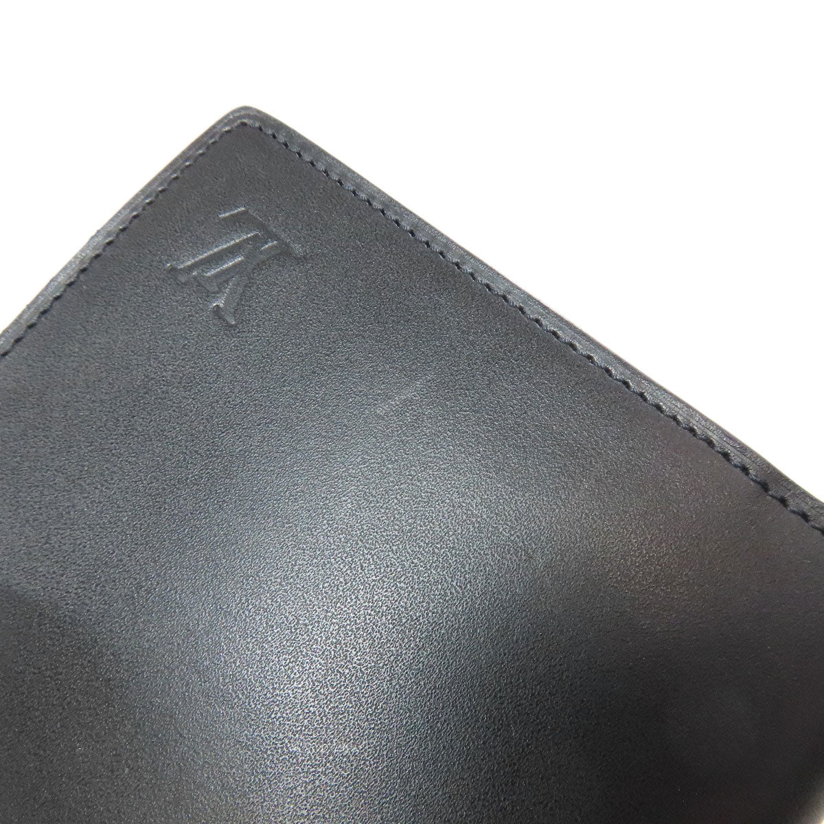 LOUIS VUITTON Bifold Wallet M85016 Nomad leather black Portefeuille�EMarco mens Used Authentic