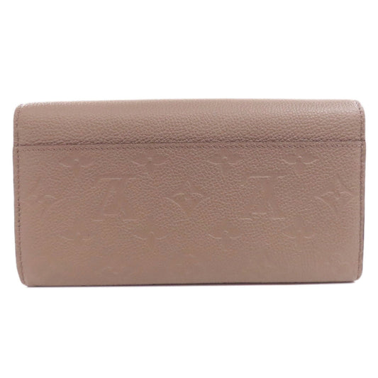 LOUIS VUITTON Long Wallet Purse M68708 Ann Platt beige Portefeuille Sara Women Used Authentic