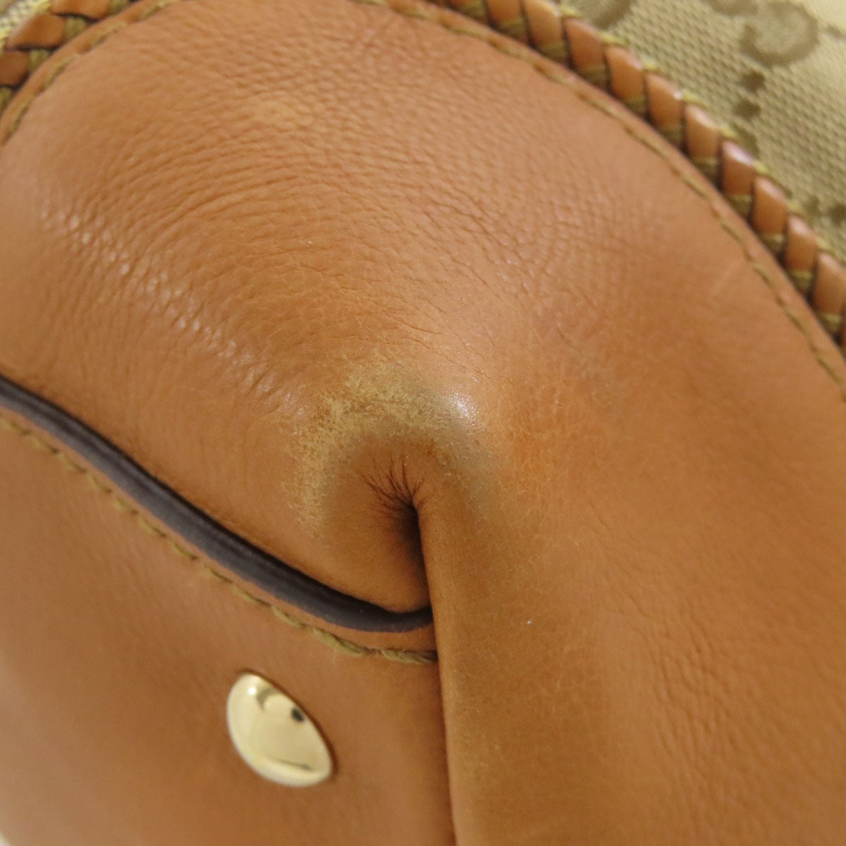 GUCCI Tote Bag 257023 canvas Brown GG Marrakech Women Used Authentic