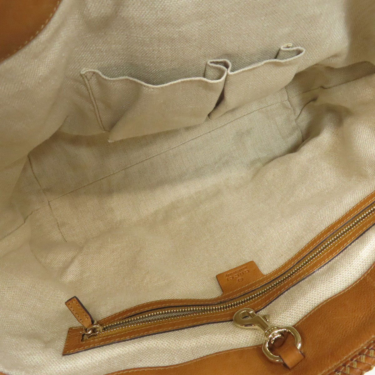 GUCCI Tote Bag 257023 canvas Brown GG Marrakech Women Used Authentic