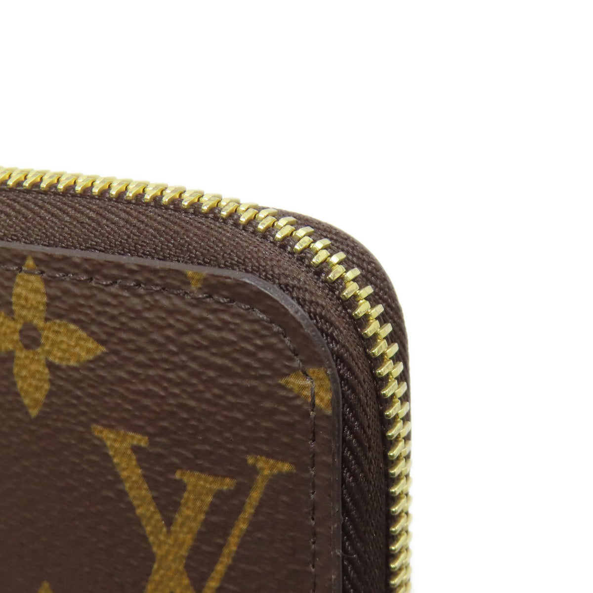LOUIS VUITTON Long Wallet Purse M42616 Monogram canvas Brown Zippy wallet Women Used Authentic
