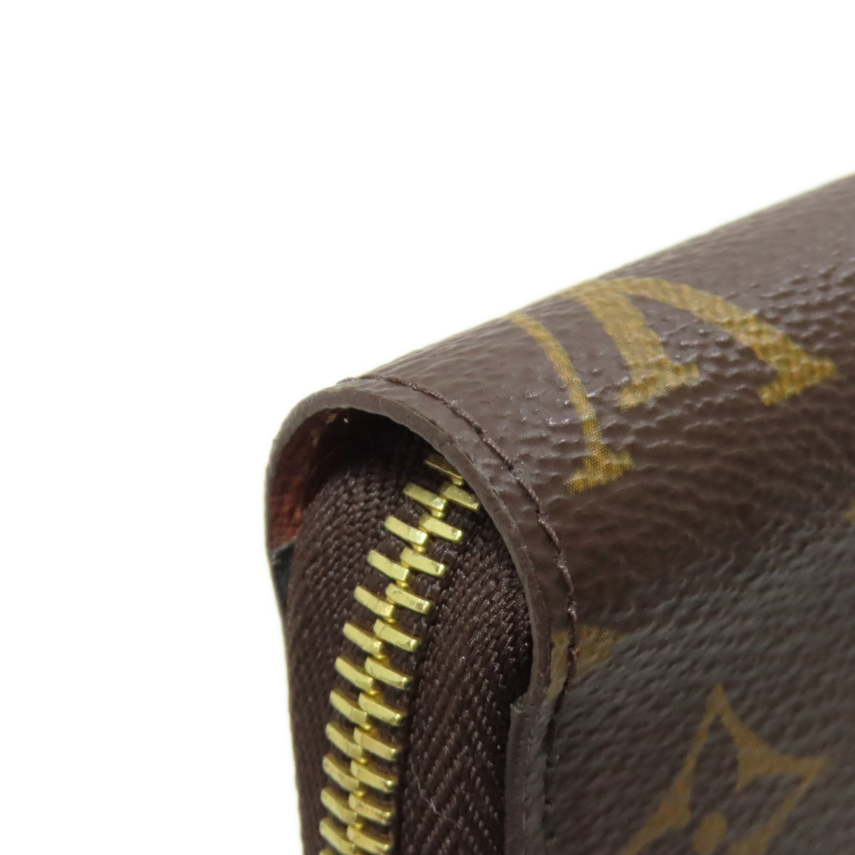 LOUIS VUITTON Long Wallet Purse M42616 Monogram canvas Brown Zippy wallet Women Used Authentic