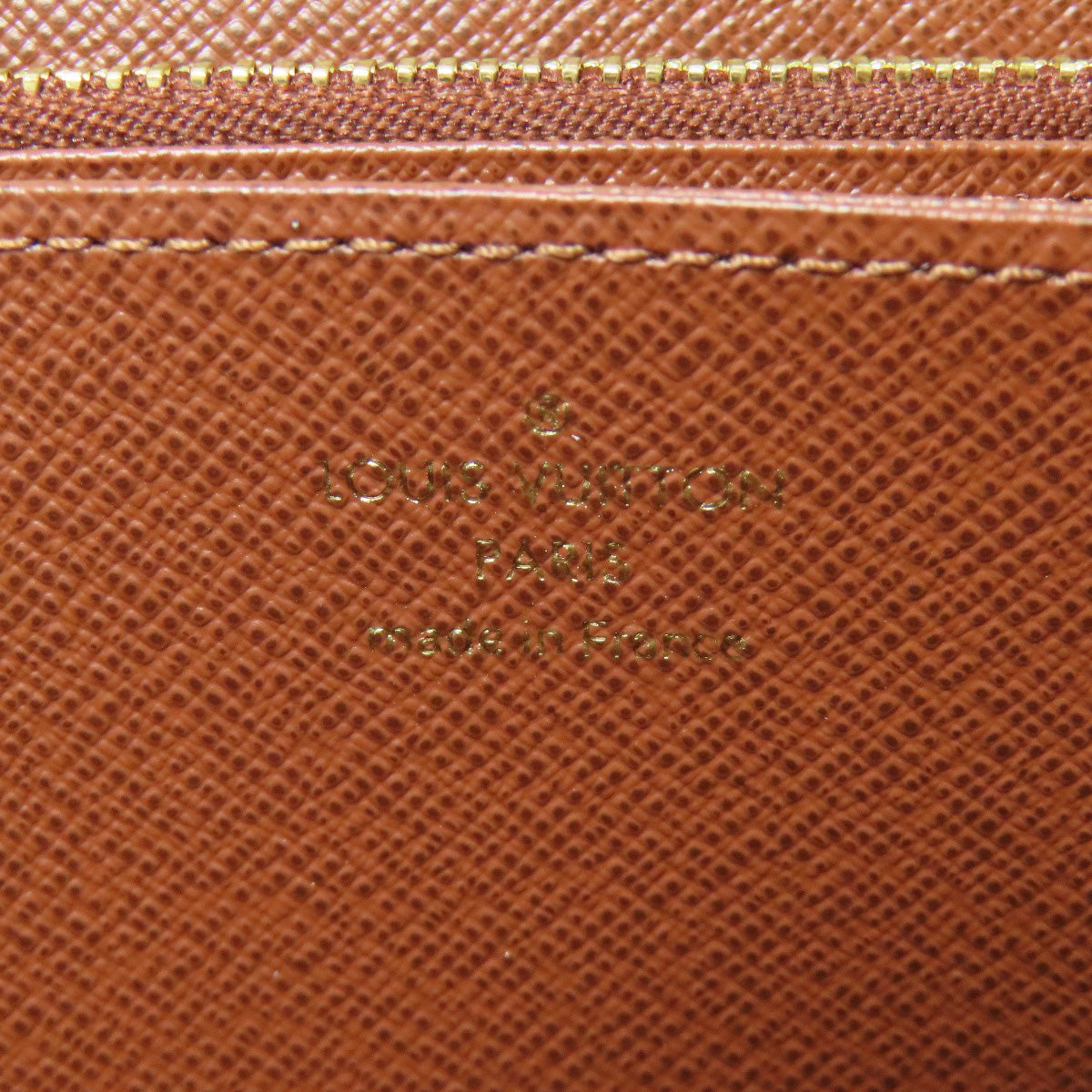LOUIS VUITTON Long Wallet Purse M42616 Monogram canvas Brown Zippy wallet Women Used Authentic
