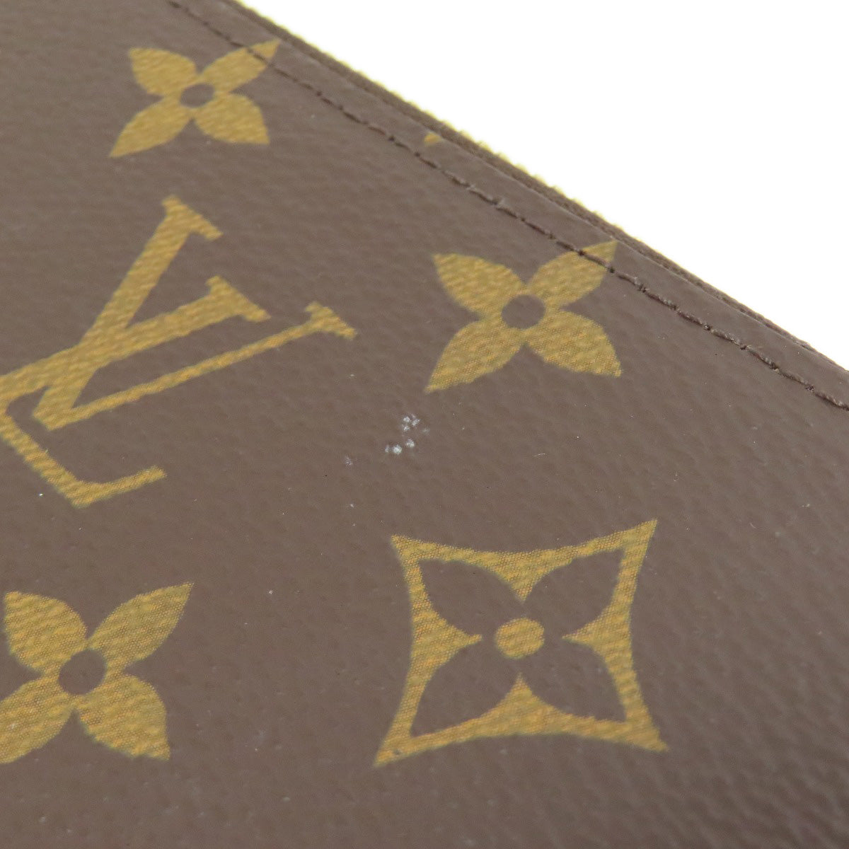 LOUIS VUITTON Long Wallet Purse M42616 Monogram canvas Brown Zippy wallet Women Used Authentic