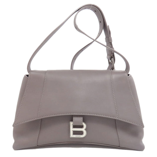 BALENCIAGA Shoulder Bag 671353 Calfskin gray Downtown Women Used Authentic