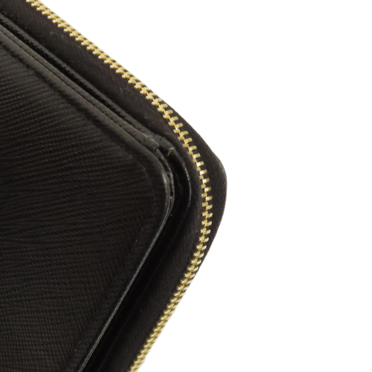 PRADA Bifold Wallet 1ML036 Safiano black logo Women Used Authentic