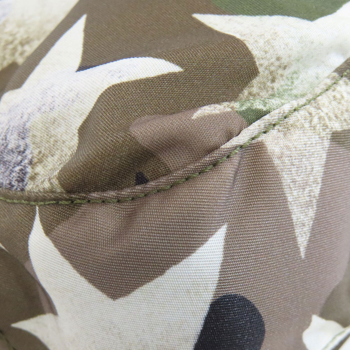 VALENTINO Shoulder Bag Nylon green Camouflage Pattern Star Motif