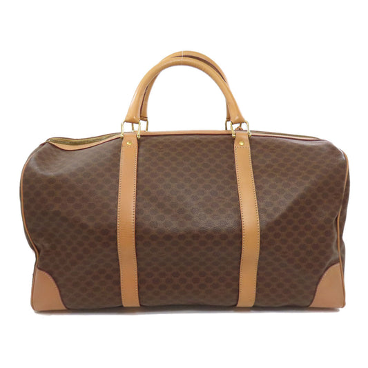 CELINE Boston Duffel bag PVC Brown Macadam Pattern Women Used Authentic
