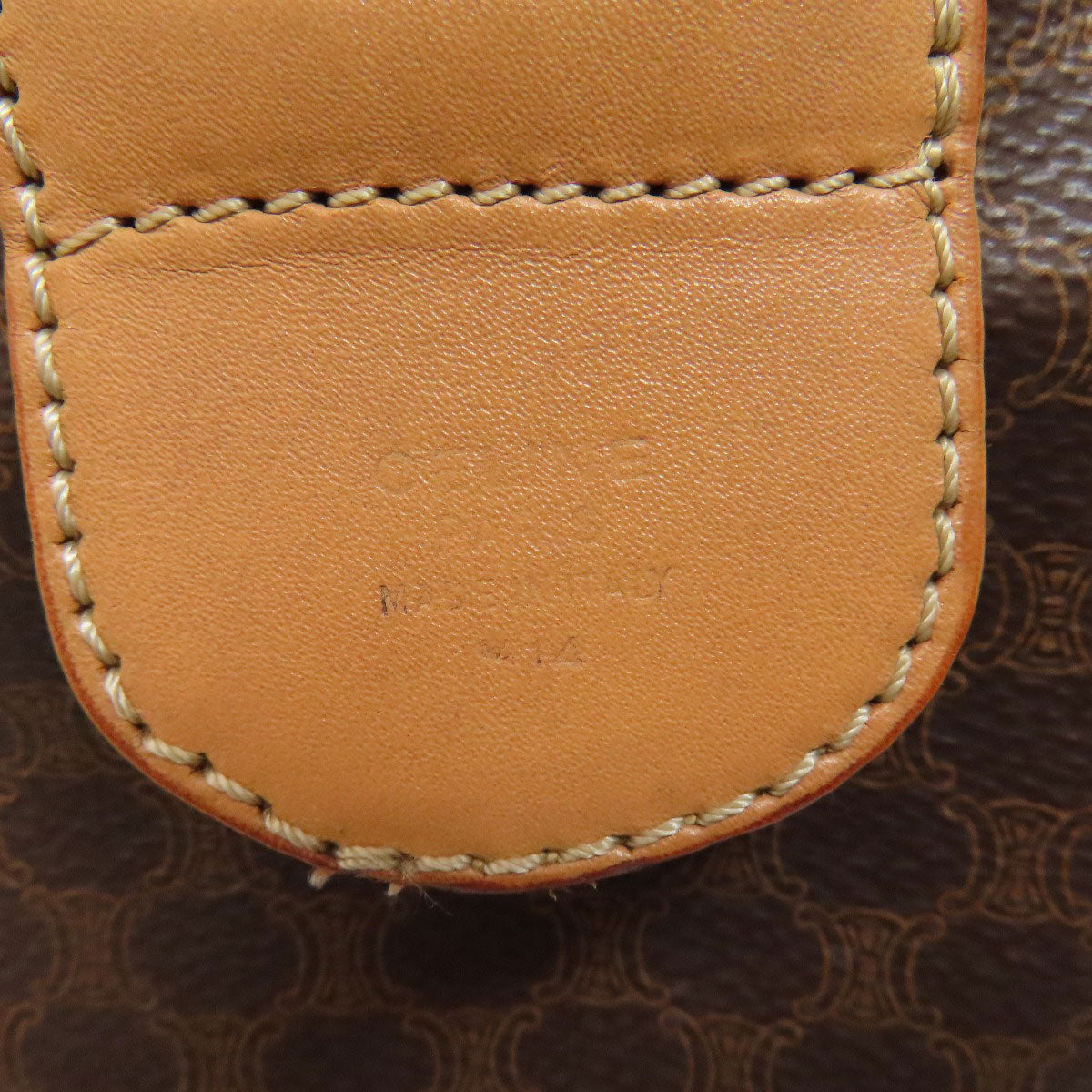 CELINE Boston Duffel bag PVC Brown Macadam Pattern Women Used Authentic