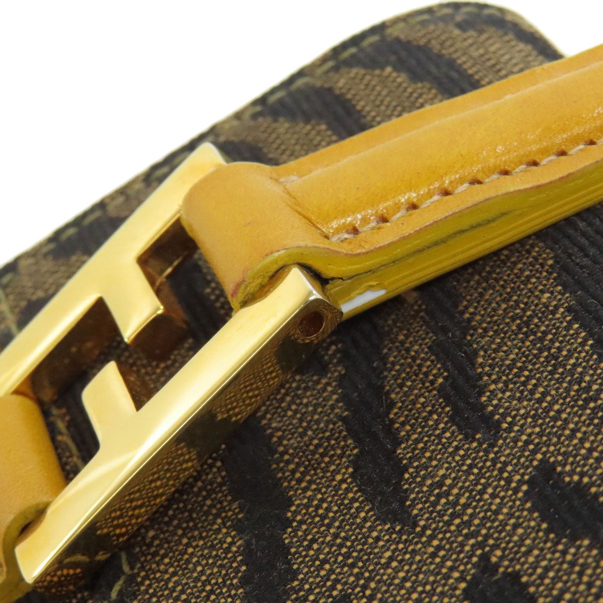 FENDI Tote Bag canvas Brown Jacquard
