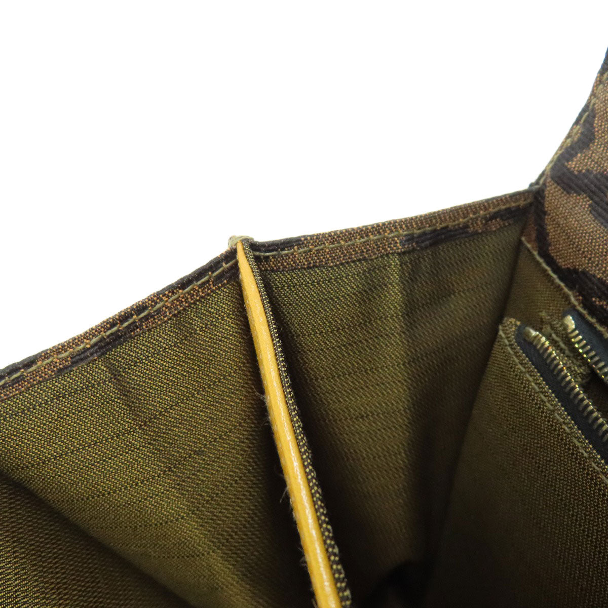 FENDI Tote Bag canvas Brown Jacquard