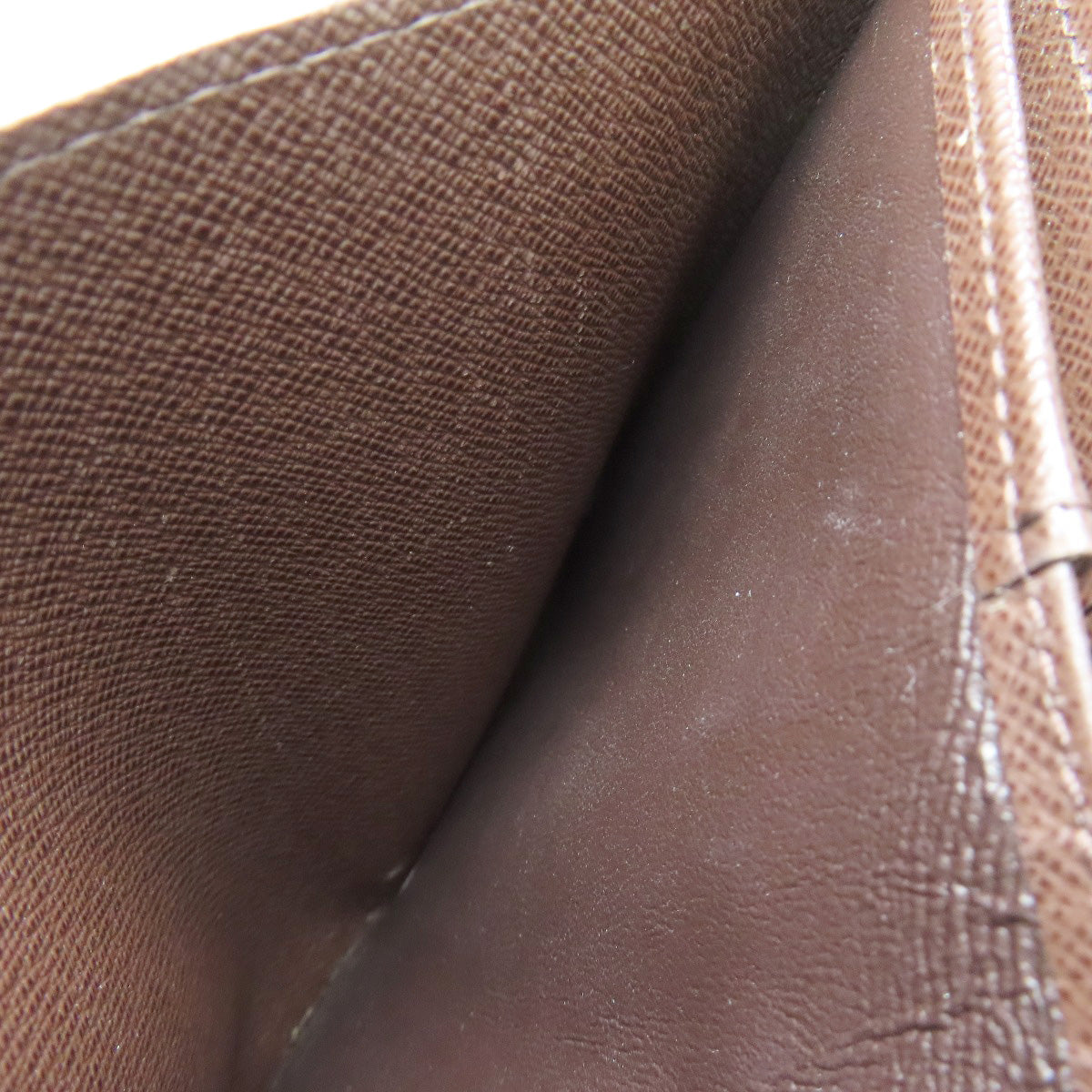 LOUIS VUITTON Bifold Wallet N61736 Damier canvas Brown Portefeuille Tresol Women Used Authentic