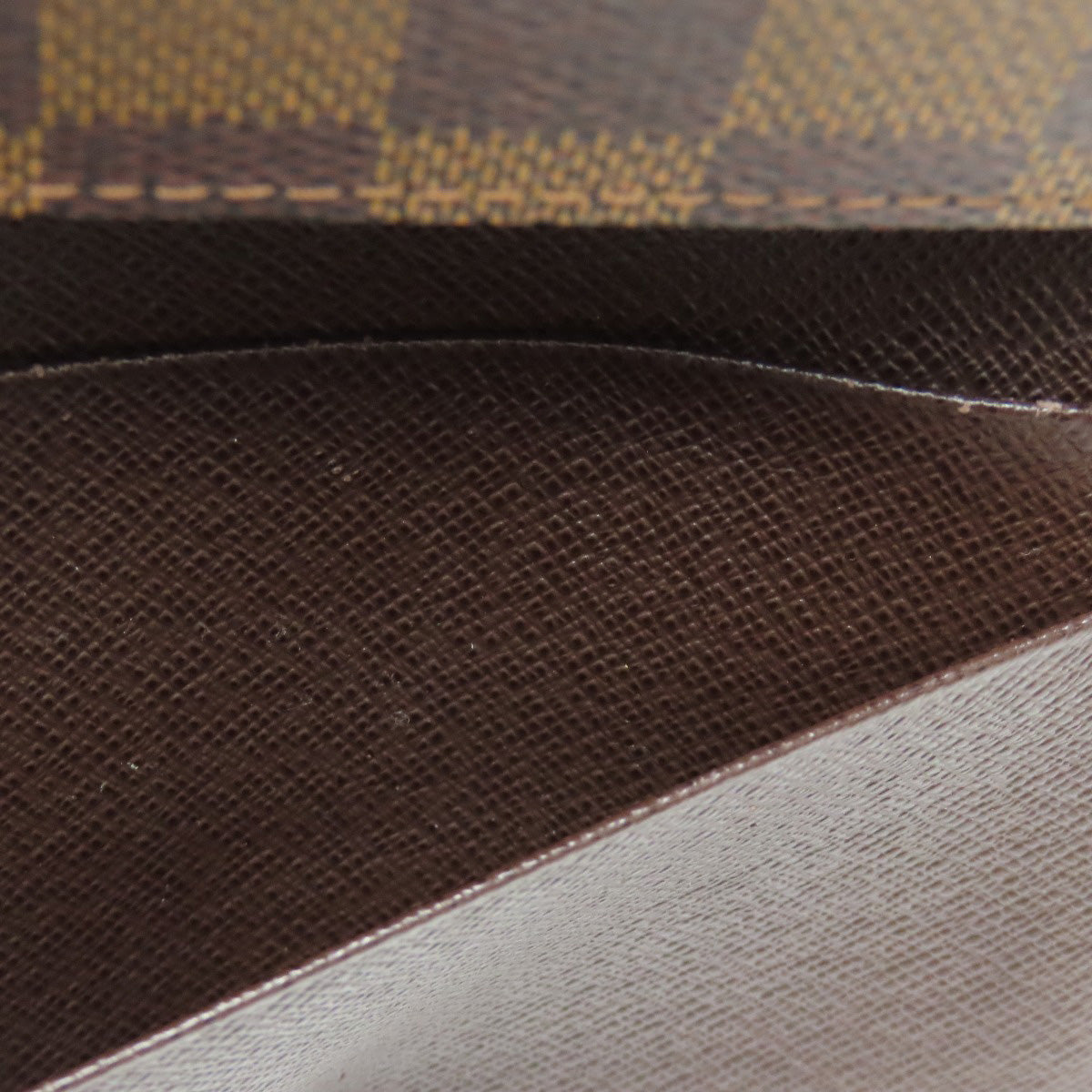 LOUIS VUITTON Bifold Wallet N61736 Damier canvas Brown Portefeuille Tresol Women Used Authentic
