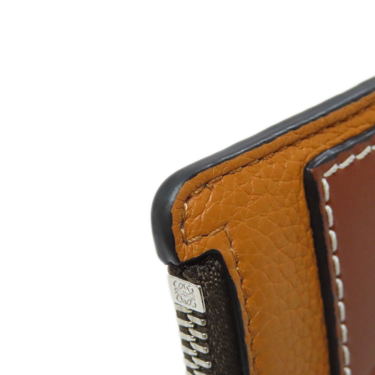 LOEWE Coin case leather Brown anagram