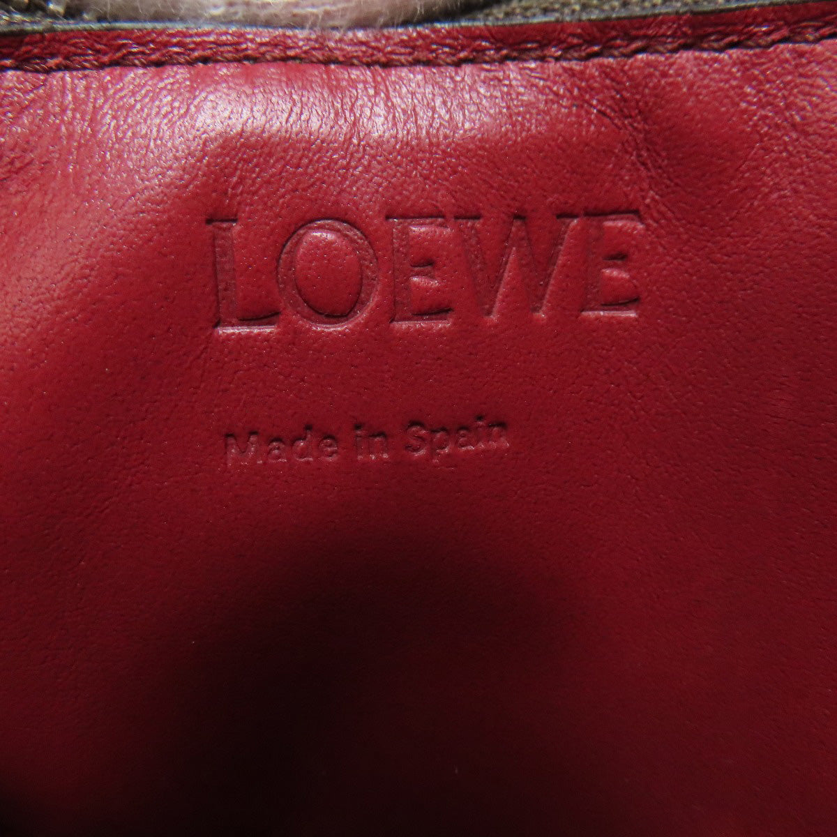 LOEWE Coin case leather Brown anagram