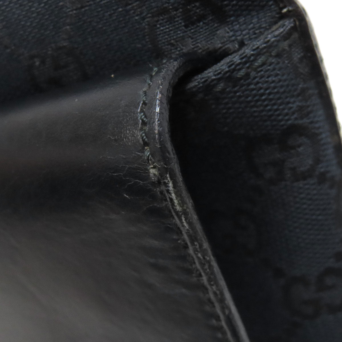GUCCI Business bag 015・3712 canvas black GG pattern 2WAY