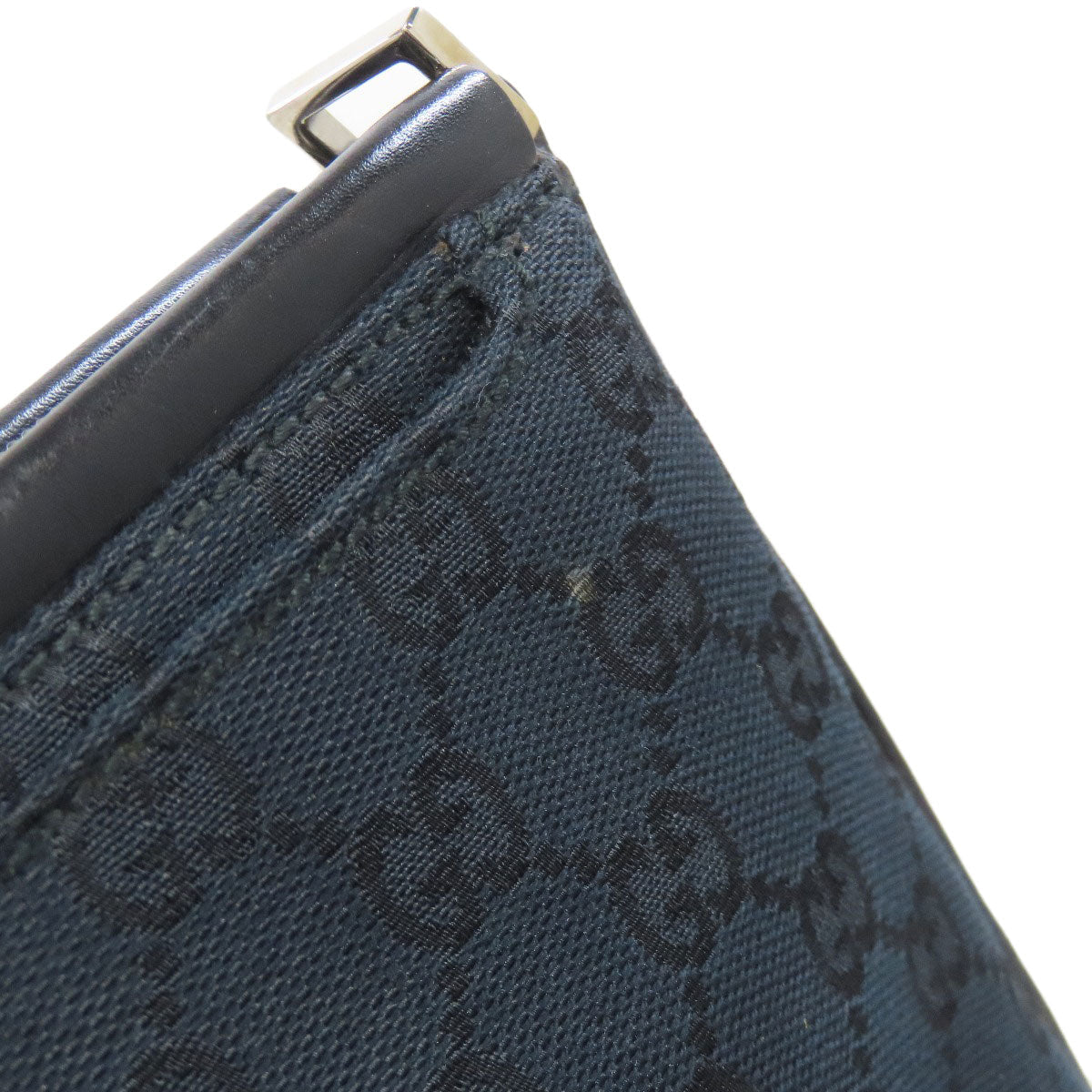 GUCCI Business bag 015・3712 canvas black GG pattern 2WAY