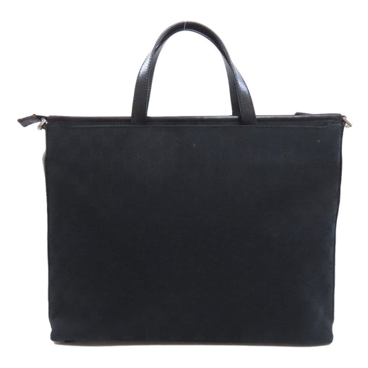 GUCCI Business bag 015・3712 canvas black GG pattern 2WAY