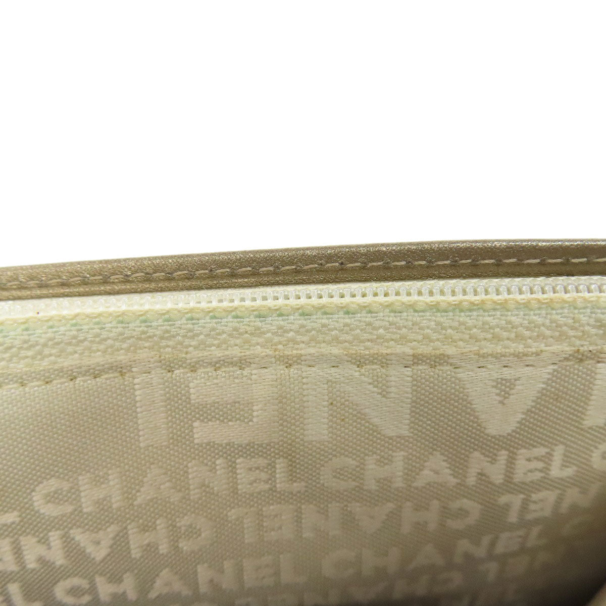 CHANEL Bifold Wallet Calfskin gold Cambon Line SilverMetal