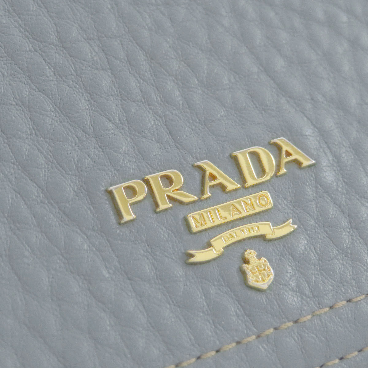 PRADA Long Wallet Purse leather blue logo