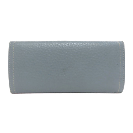 PRADA Long Wallet Purse leather blue logo