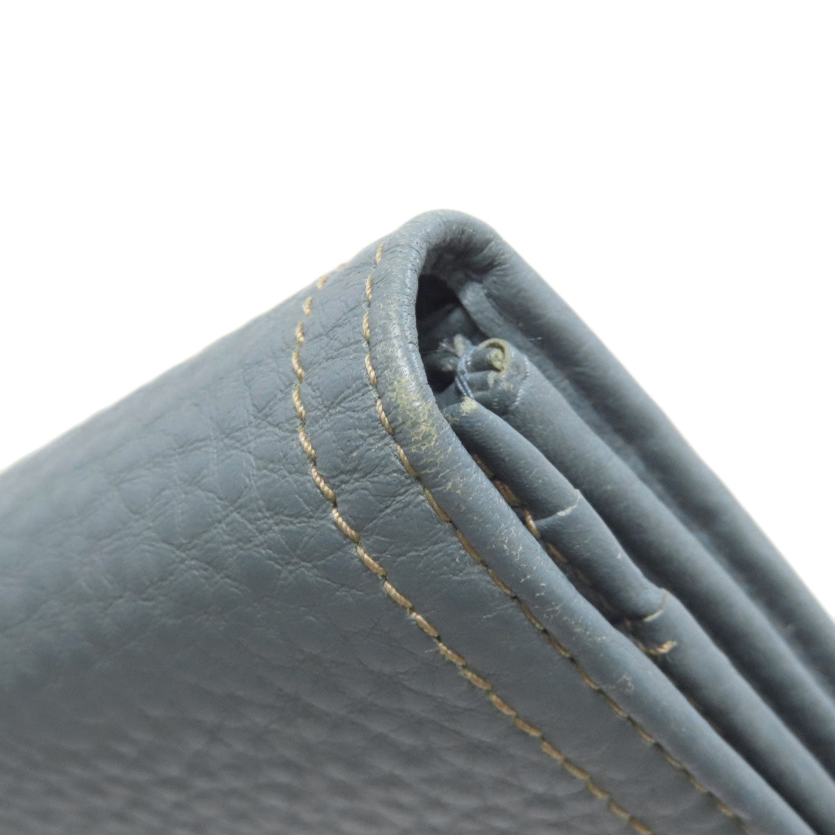 PRADA Long Wallet Purse leather blue logo