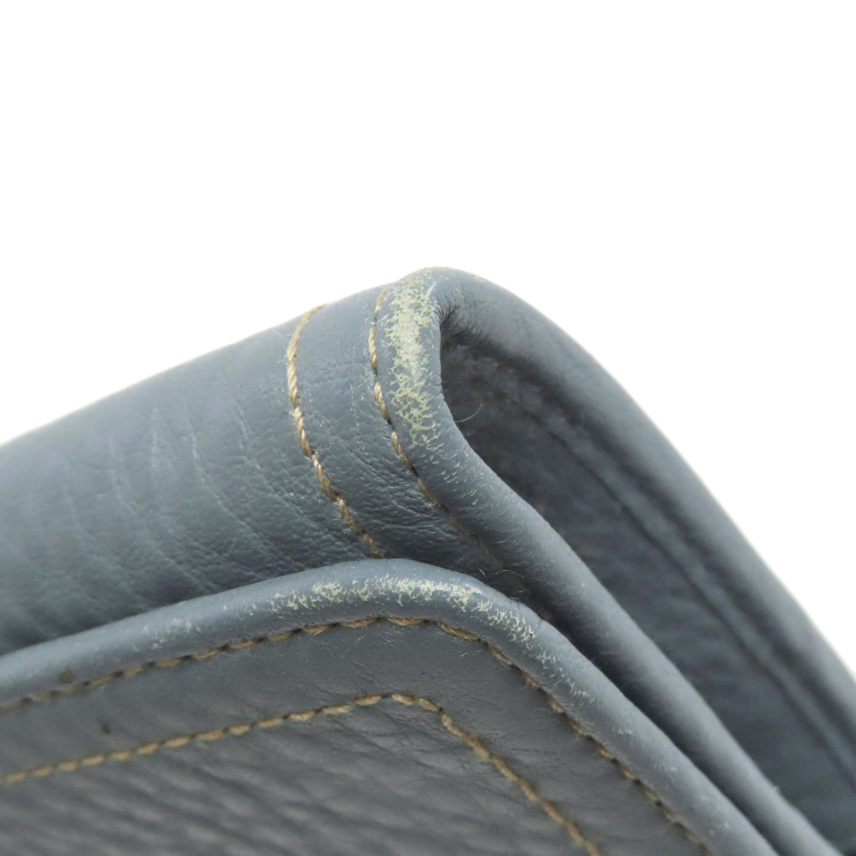 PRADA Long Wallet Purse leather blue logo