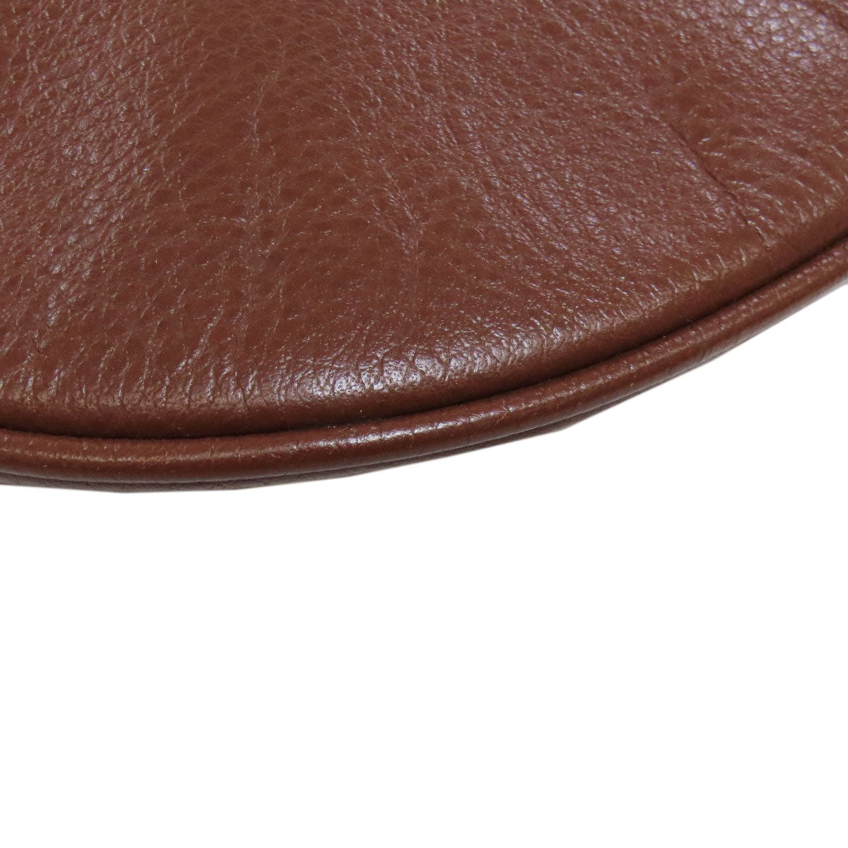 LOEWE Shoulder Bag Calfskin Brown logo Women Used Authentic