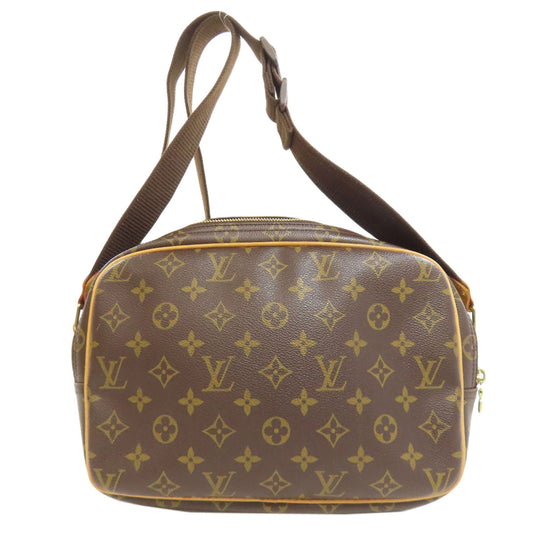 LOUIS VUITTON Shoulder Bag M45254 Monogram canvas Brown Reporter 28 Women Used Authentic