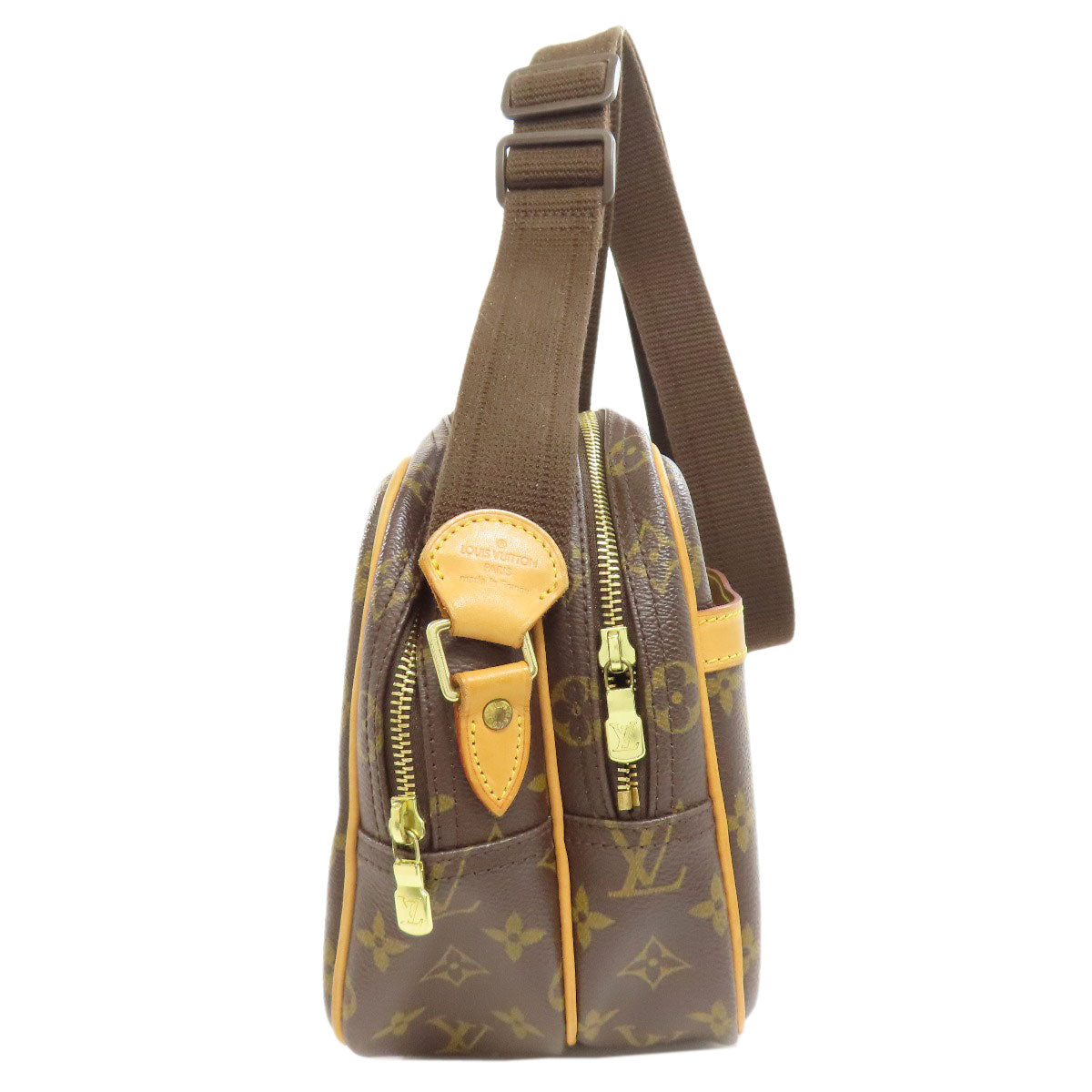 LOUIS VUITTON Shoulder Bag M45254 Monogram canvas Brown Reporter 28 Women Used Authentic