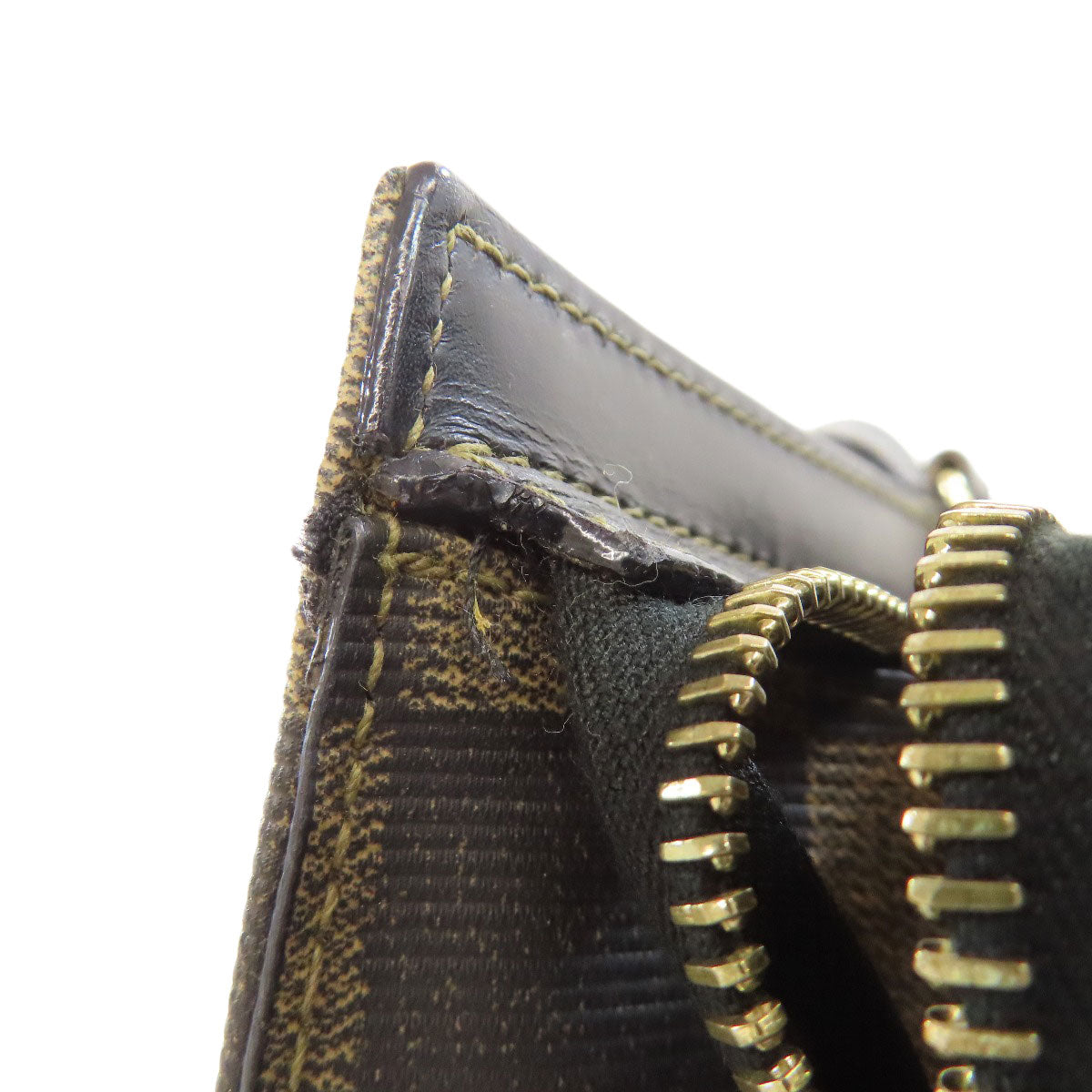 FENDI Handbag PVC Brown Checkered pattern 2WAY