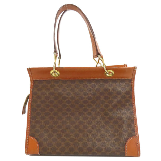 CELINE Tote Bag PVC Brown Macadam Pattern Women Used Authentic