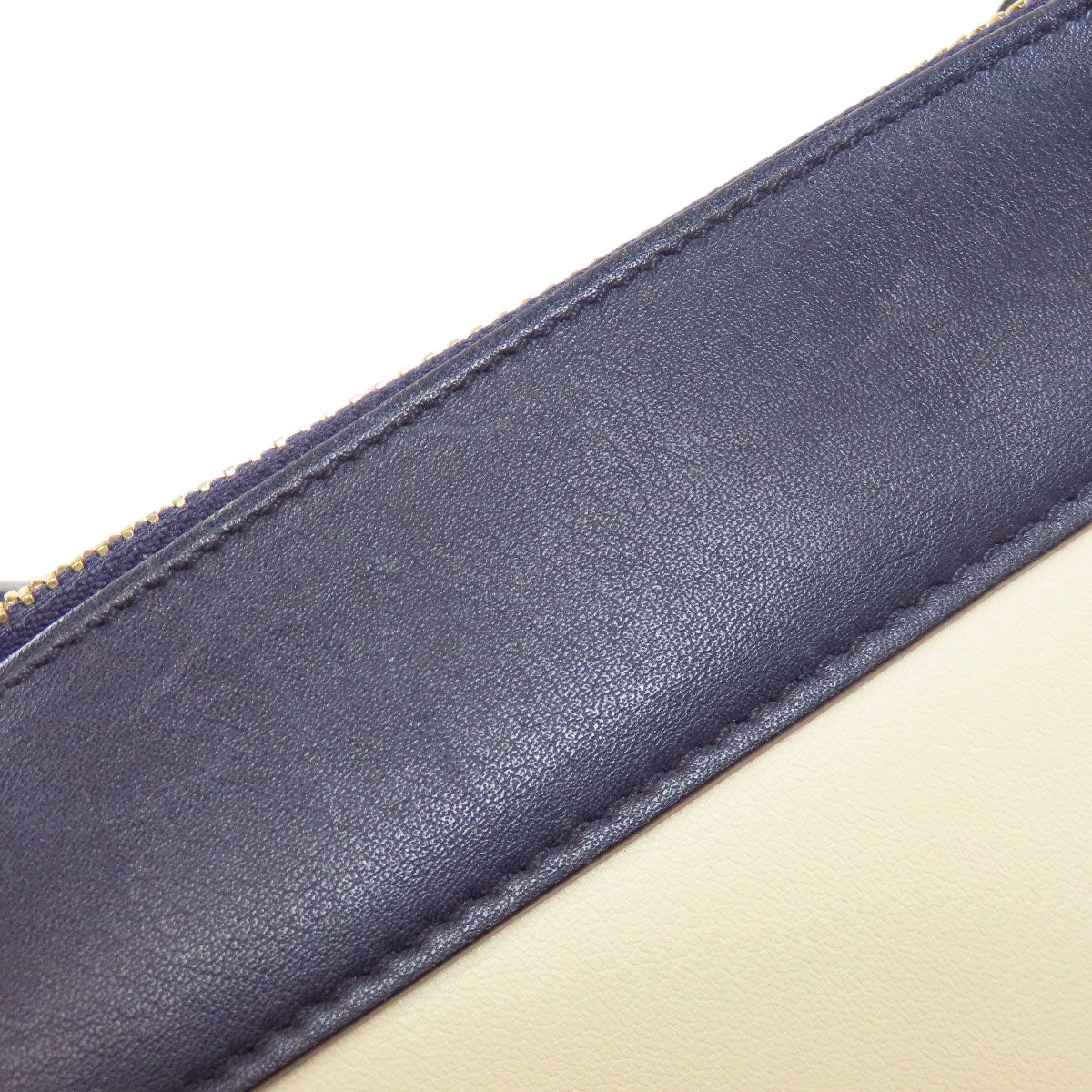 CELINE Tote Bag leather white Ring bag