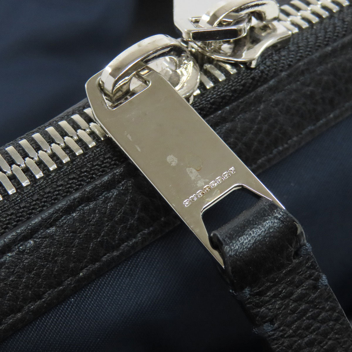 BURBERRY Tote Bag Nylon blue logo Women Used Authentic