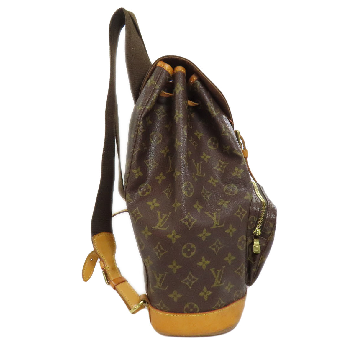 LOUIS VUITTON Backpack M51135 Monogram canvas Brown MontsourisGM Women Used Authentic