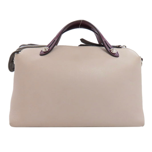 FENDI Handbag Calfskin gray By the Way Medium 2WAY Women Used Authentic