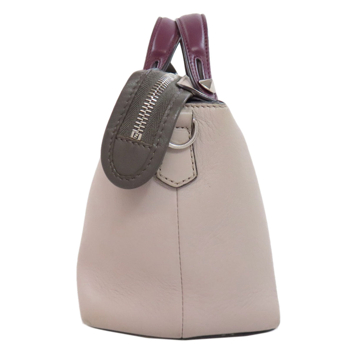 FENDI Handbag Calfskin gray By the Way Medium 2WAY Women Used Authentic