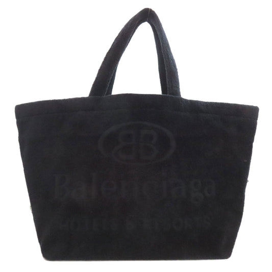 BALENCIAGA Tote Bag 743152 cotton black Jumbo Large Tote Women Used Authentic