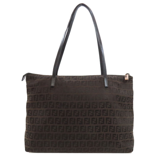 FENDI Tote Bag canvas Brown Zucca Pattern Women Used Authentic