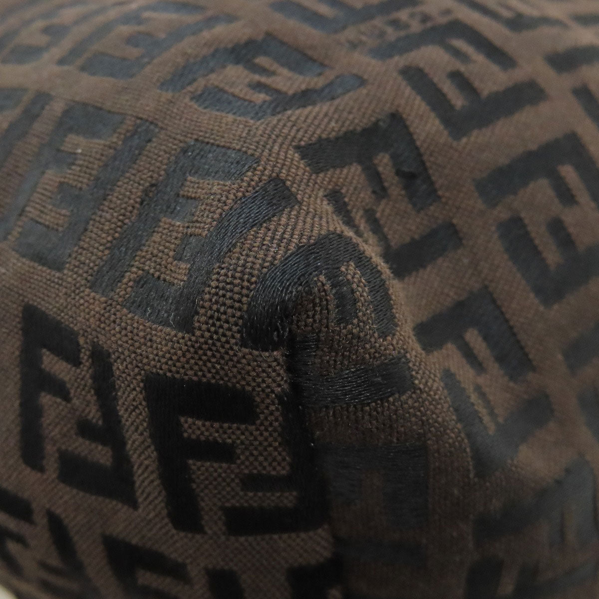FENDI Tote Bag canvas Brown Zucca Pattern Women Used Authentic