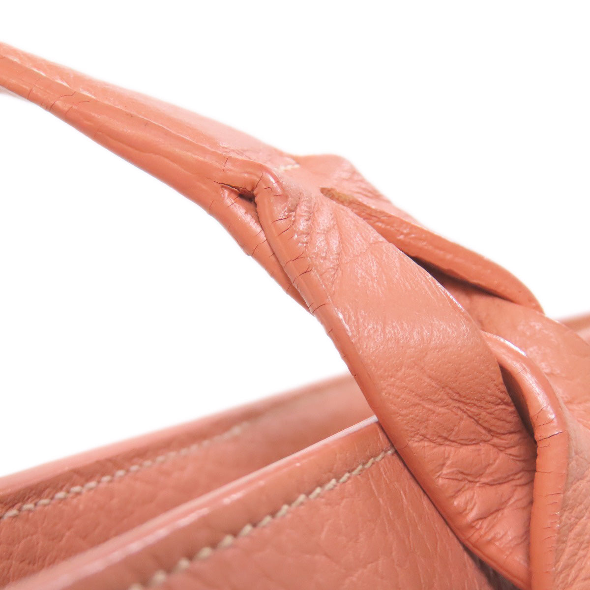 LOEWE Tote Bag leather pink anagram Women Used Authentic