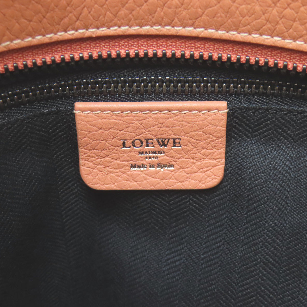 LOEWE Tote Bag leather pink anagram Women Used Authentic