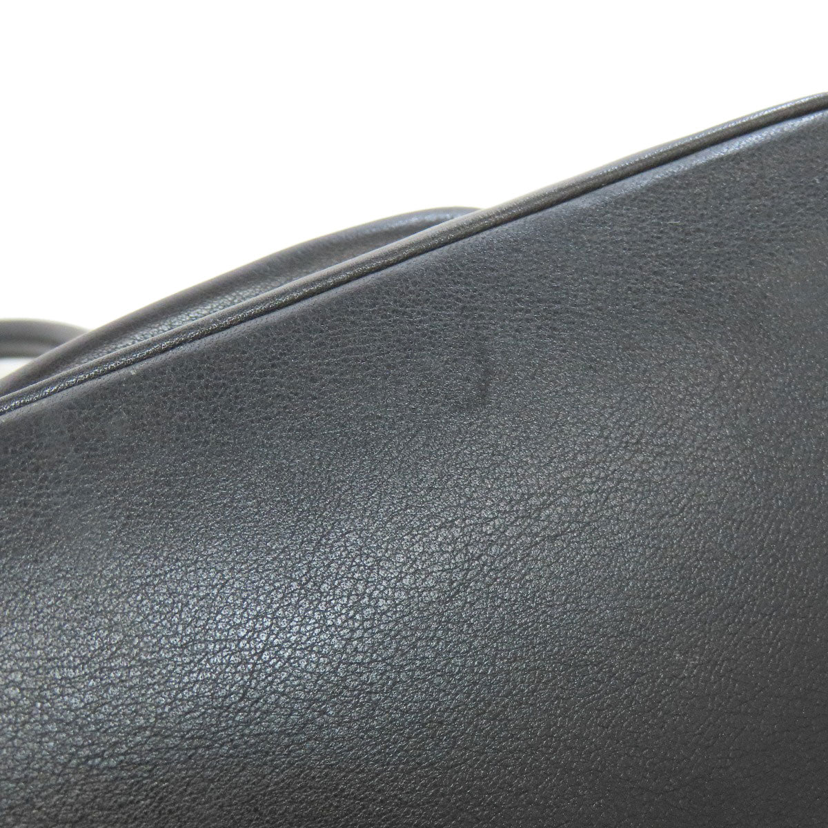 LOEWE Handbag leather black logo Women Used Authentic