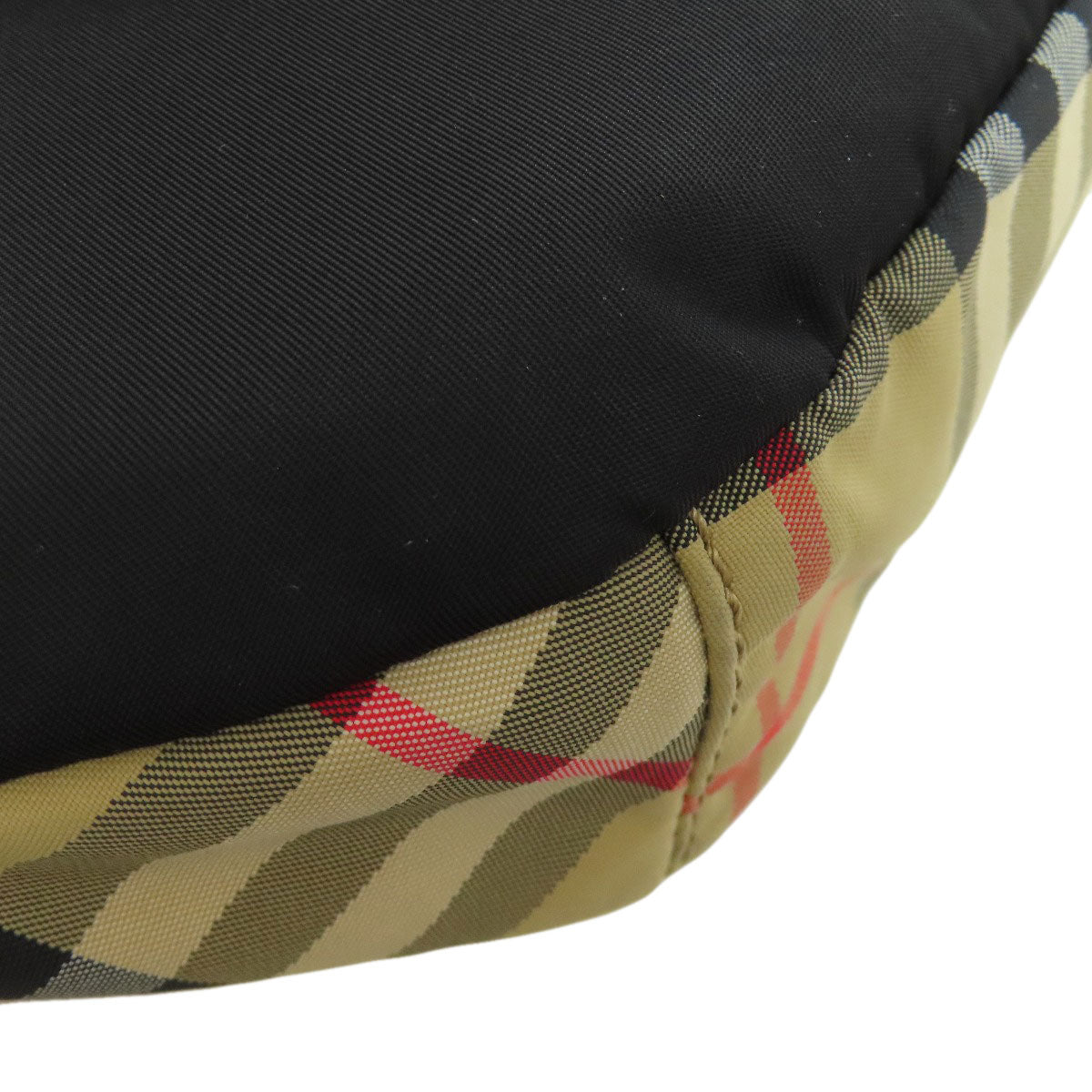 BURBERRY Hip bag Nylon beige Nova Check Women Used Authentic