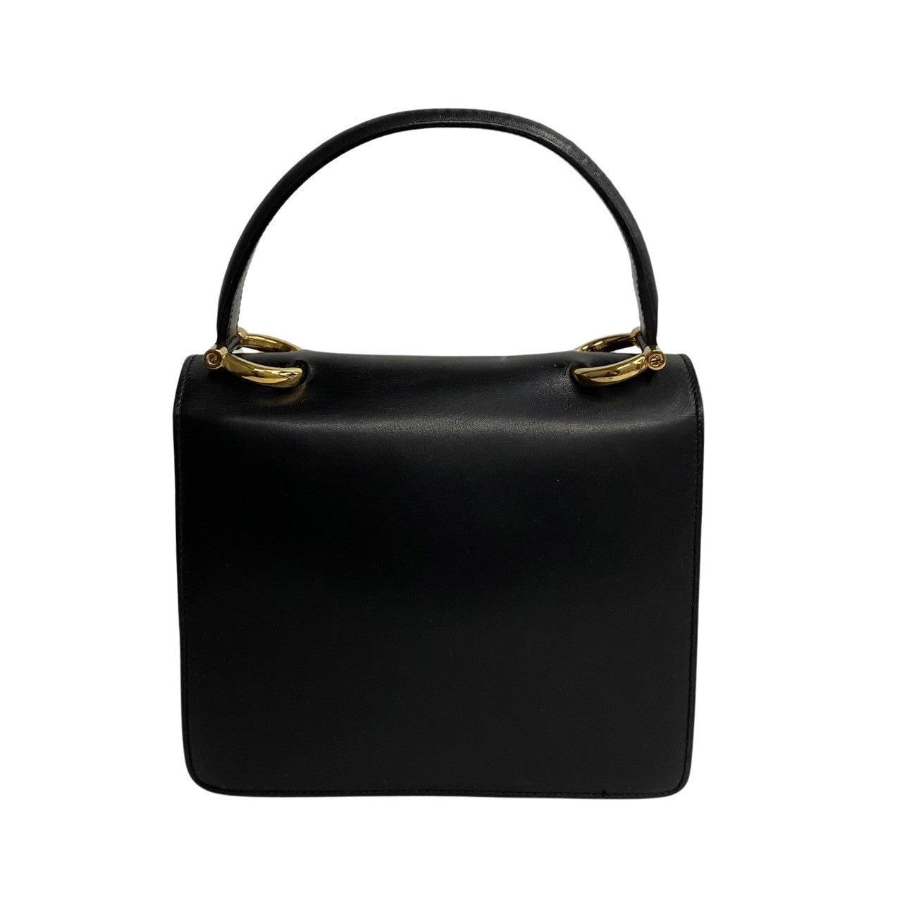 CELINE Handbag Calfskin, Leather black logo Metal Women Used Authentic