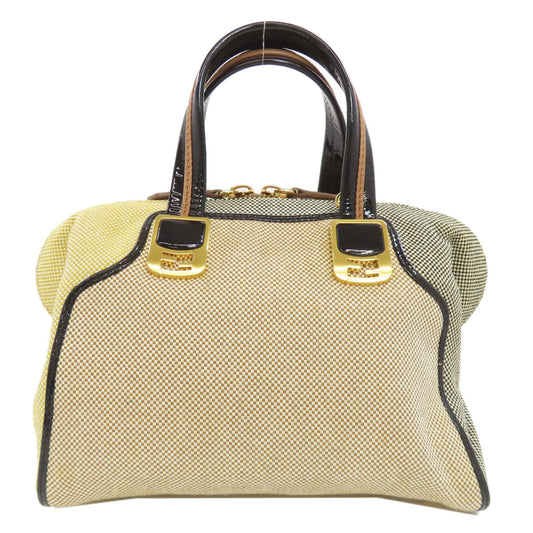 FENDI Handbag canvas beige 2WAY